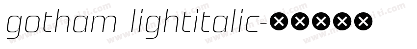 gotham lightitalic字体转换